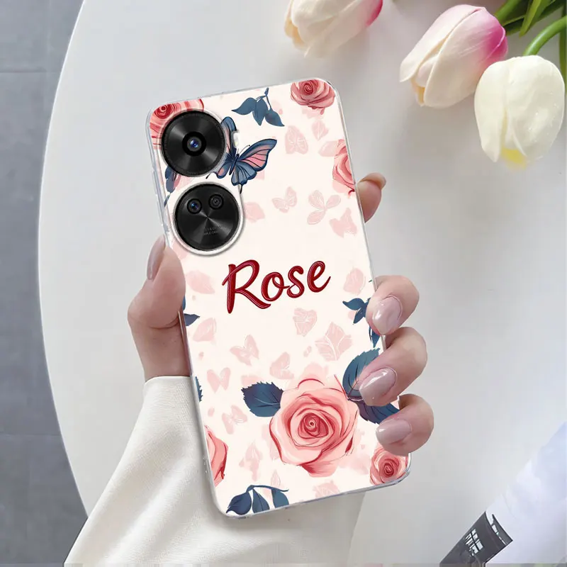 Luxury Floral Clear Silicone Protective Phone Case