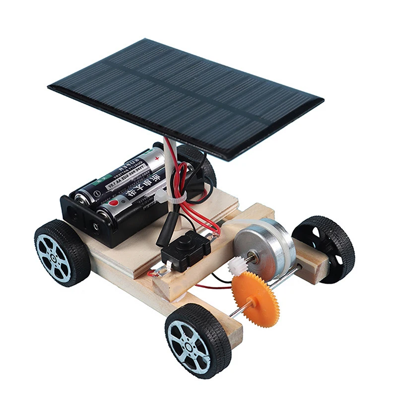 1PC Assemble Solar Car Creative Inventions Motor Ability Of Children Active Thinking DIY Electronic Kit Technology Toys For Kids
