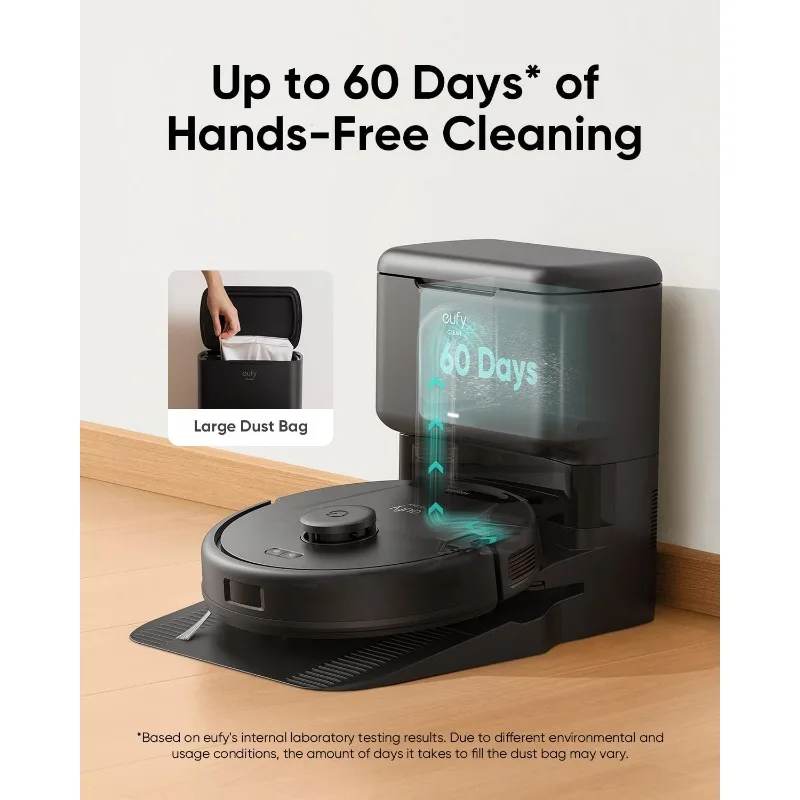 eufy L60 Robot Vacuum with Self Empty Station, Hair Detangling Technology, Up to 60 Days Hands Free Cleaning, 5,000 Pa Suction 3