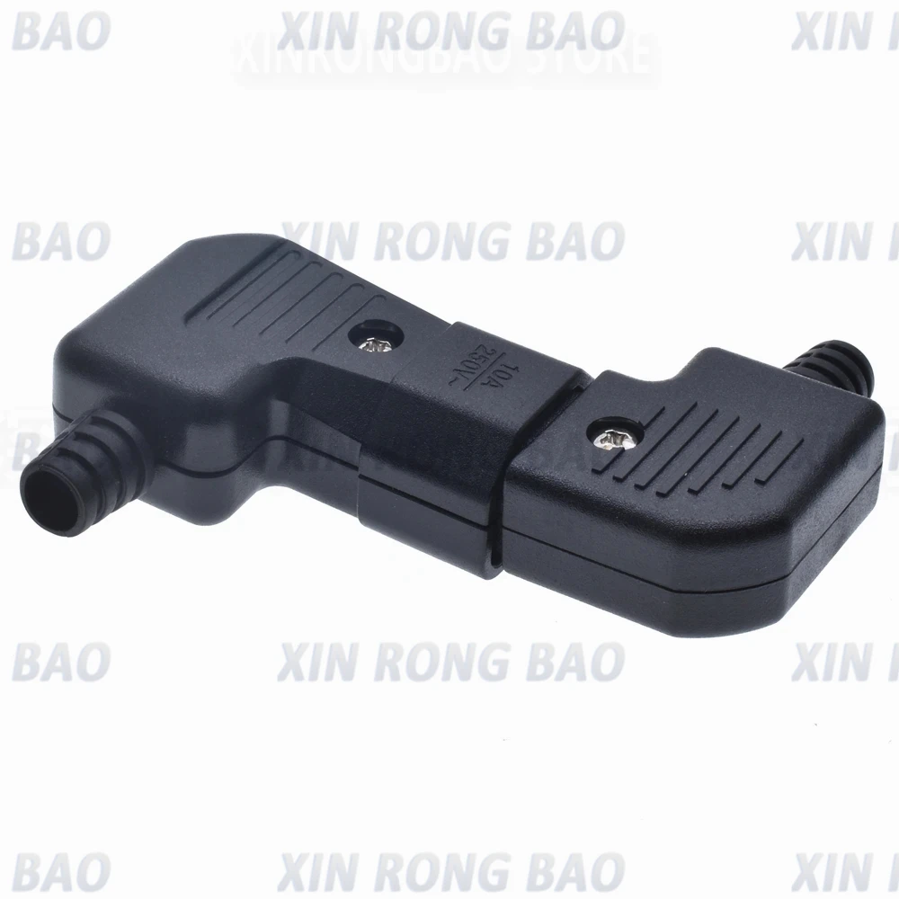 Power Cord Black Elbow IEC320 C13 C14 Power Cord Wiring Power Plug Assemble IEC Connector Outlet PDU UPS Electrical AC Socket Plug 10A 250V