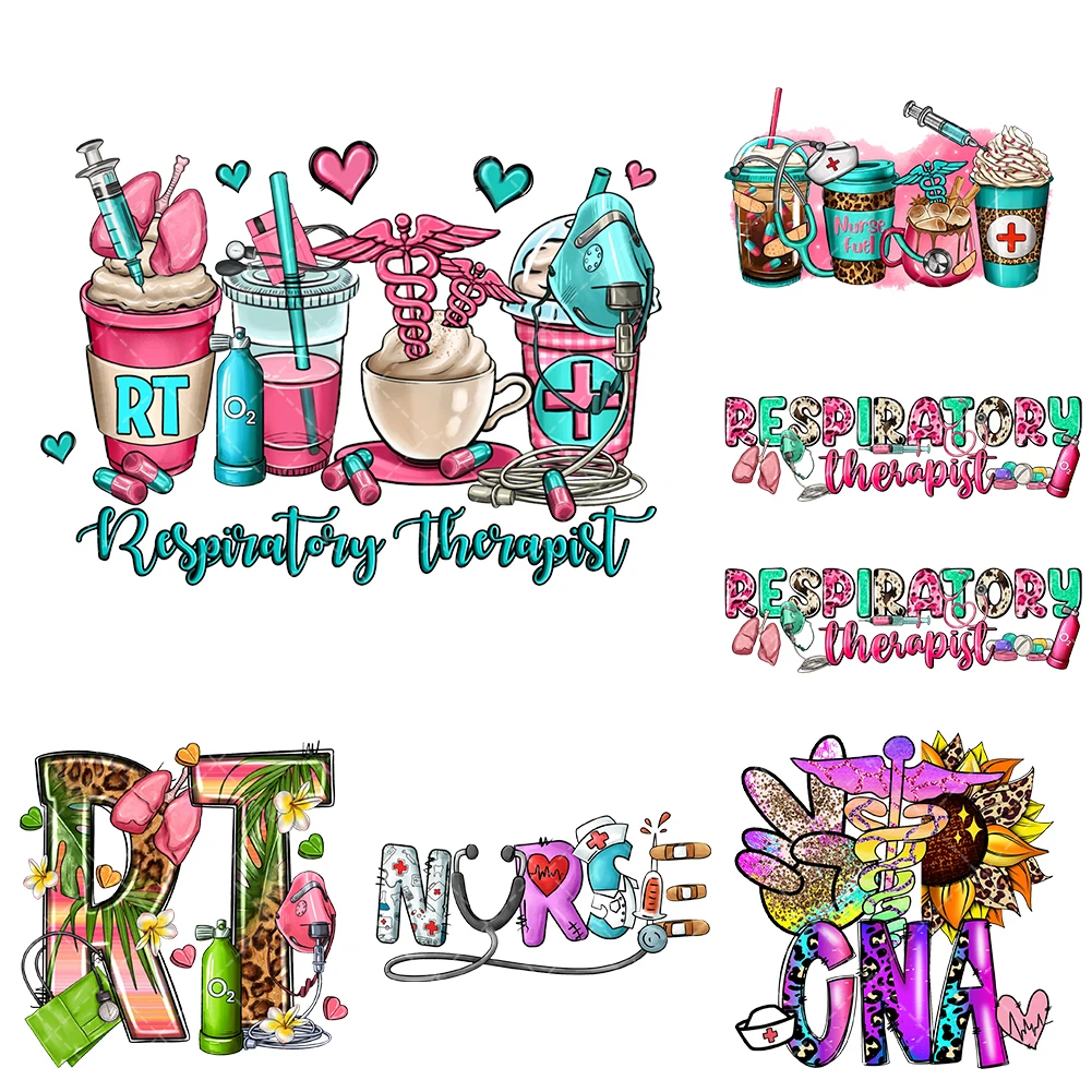 Heat Transfer Stickers Iron On Clothes 10cm/15cm DTF Pinted Vinyl Thermal Appliques Washable T-Shirt Decal craft vinyl sticker