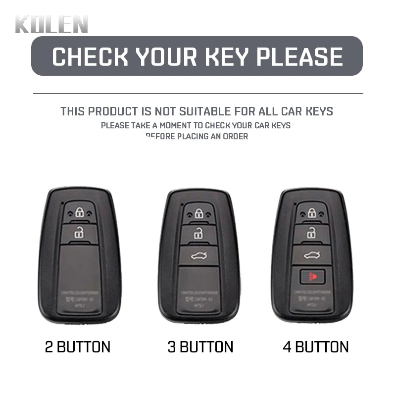 ABS Carbon Fiber Car Key Case Cover Protector Shell Accessories For Toyota Prius Camry Corolla CHR C-HR RAV4 Land Cruiser Prado