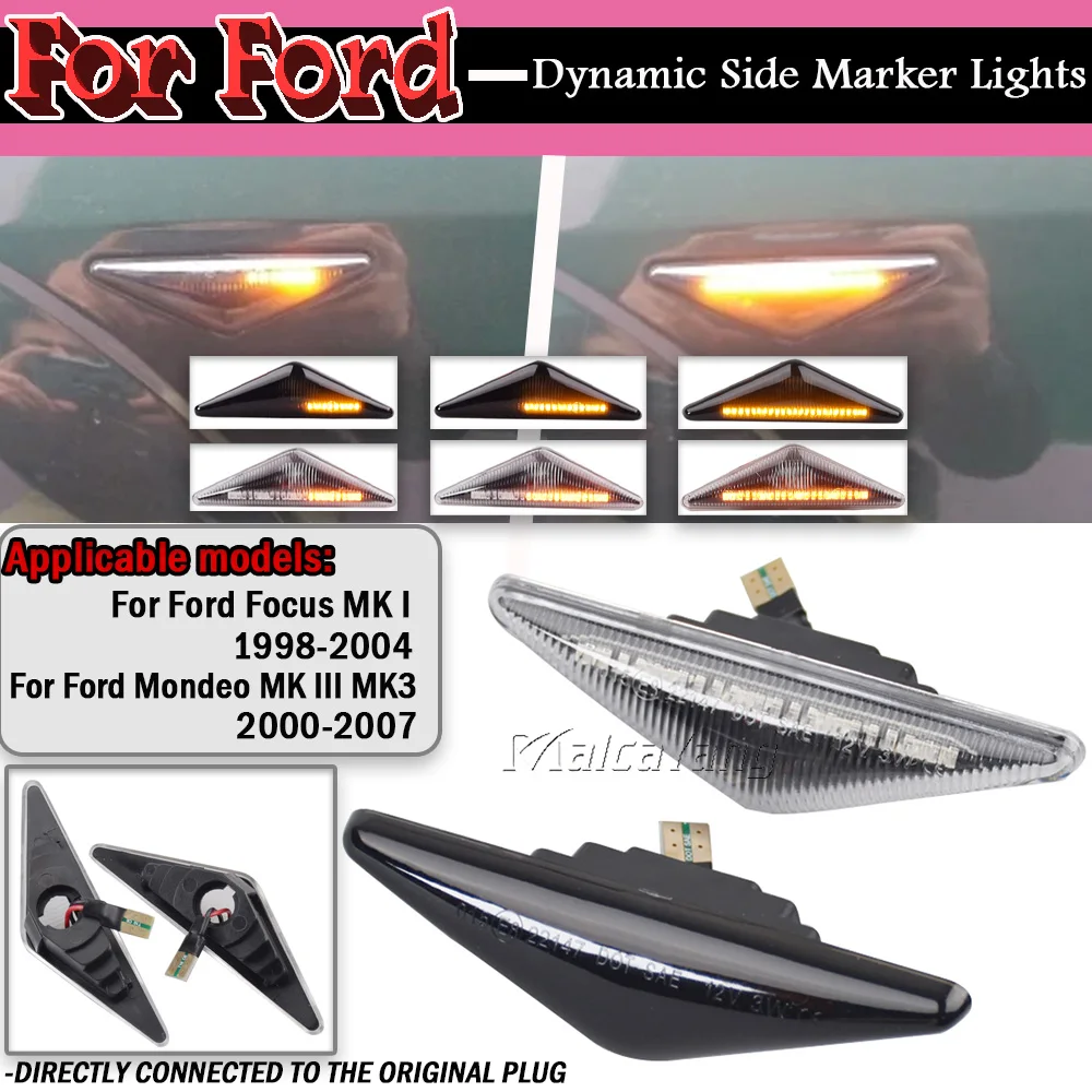 RZG 2 Frecce Laterali LED Ambra Per Ford Focus Mk I (1998-2004) E Mondeo Mk III (2000-2007) - 5