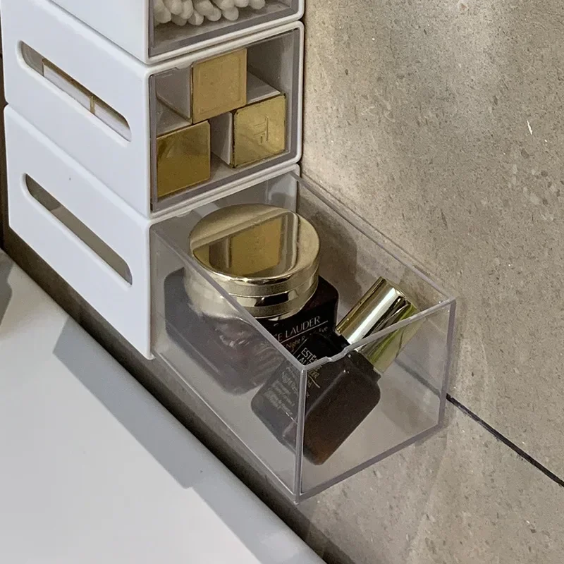 Wall Mounted Storage Box Bathroom Cosmetic Cotton Swabs Jewelry Storage Box Home Office Sundries Clips Hairpin Drawer Storage - 2