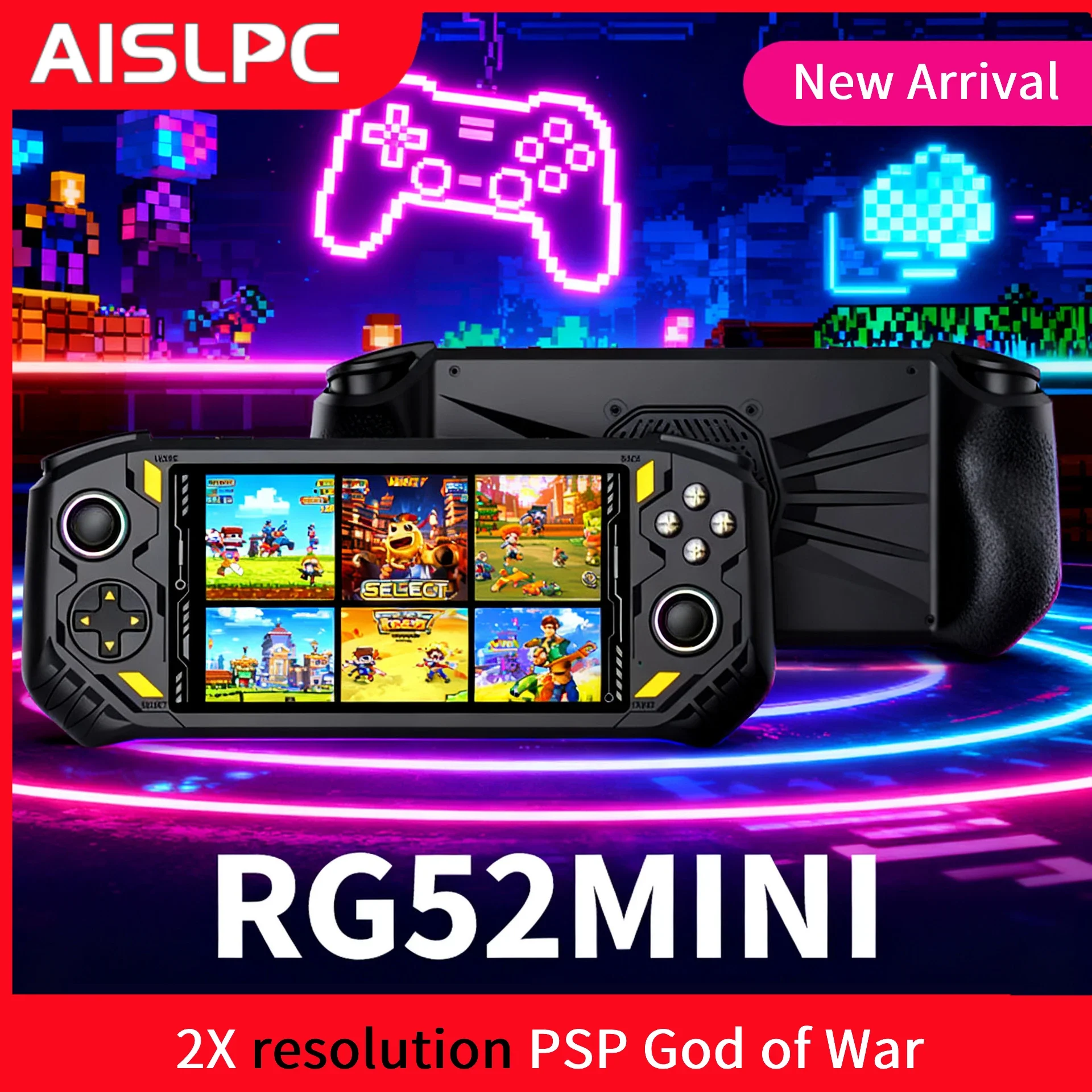 AISLPC レトロハンドヘルドゲームコンソール RK3562 チップ 5.5 インチ