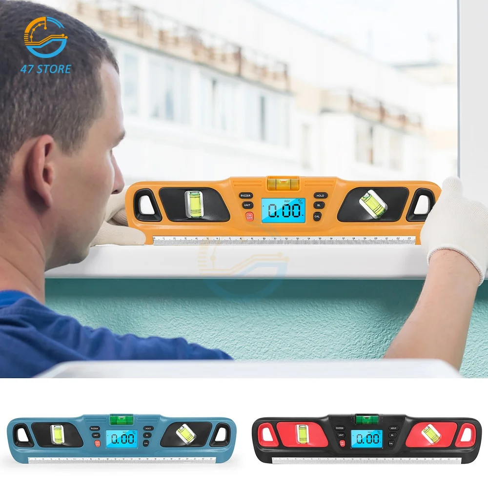 Digital Level Inclinometer HW-200 Electronic LED Display Protractor Measuring Tool Instrument Magnetic Base Digital Level 280mm
