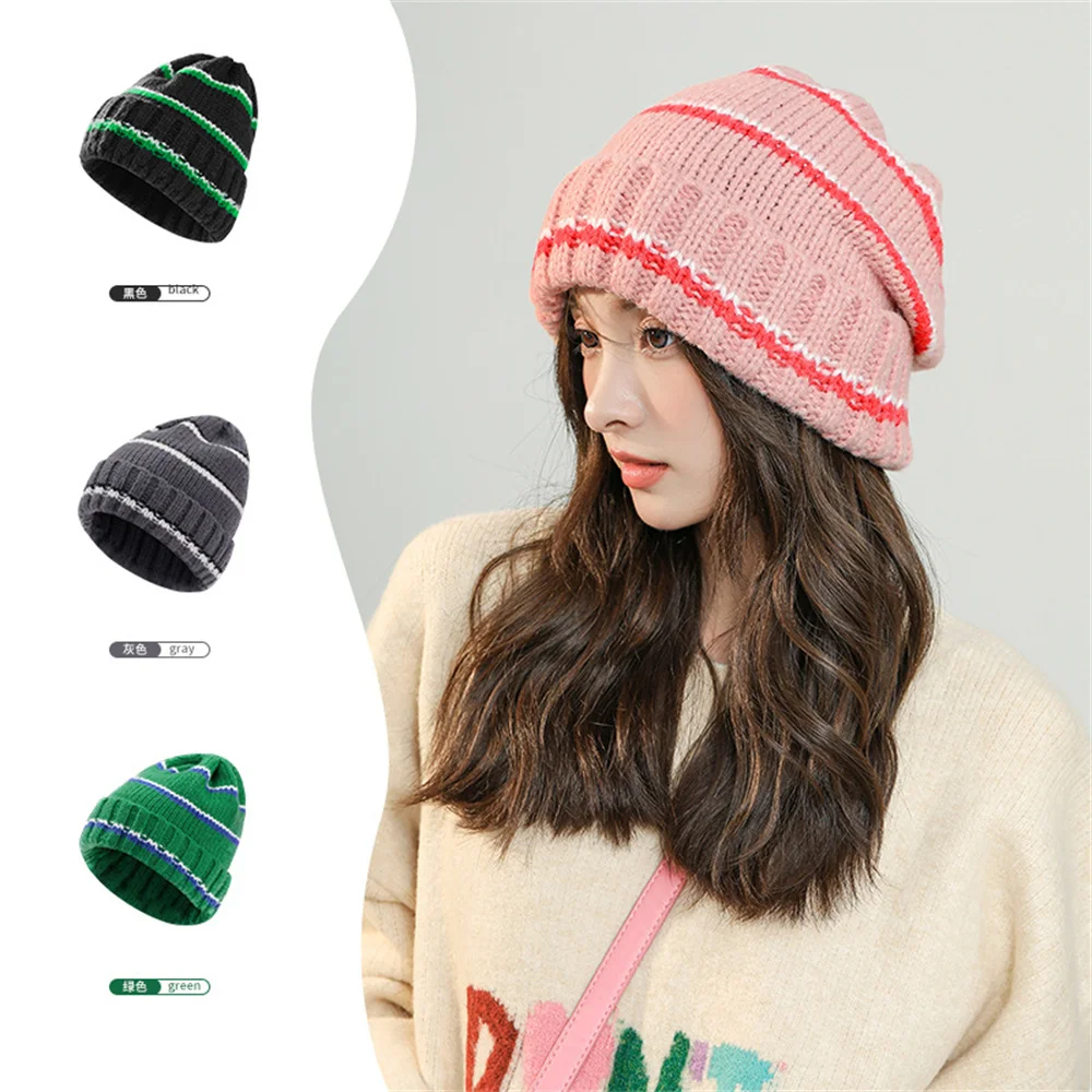 

Winter, autumn, and winter Korean version of brimless windproof red insulated dome outdoor winter bare knit hat