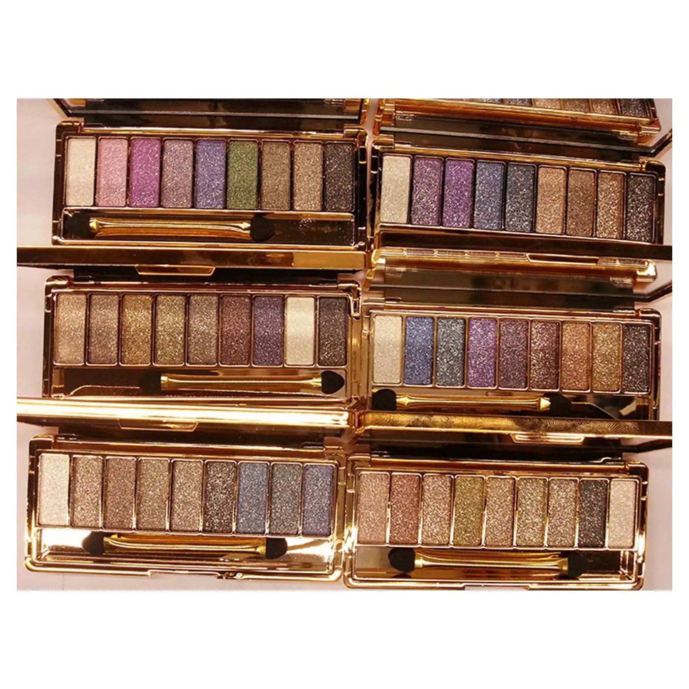 9 Colors Glitter Eyeshadow Fashion Eye Shadow Palette & Makeup Cosmetic Brush Set For Women Nude Shades eye shadow eye shadow plate glitter makeup accessories