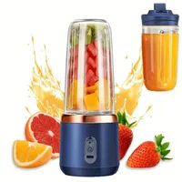 Portable Double Cup Fruit & Vegetable Juicer, Food Grade ABS, Rechargeable Multifunctional Blender for Summer Juice