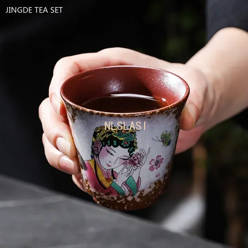 110/120ml Vintage Exquisite Ceramic Tea Cups Hand-painted Porcelain Master Cup Traditional Custom Teacup Chinese Tea Accessories