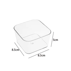 Clear Desk Drawer and Cosmetic Organizer - Transparent Multi - Purpose Storage Box (S)