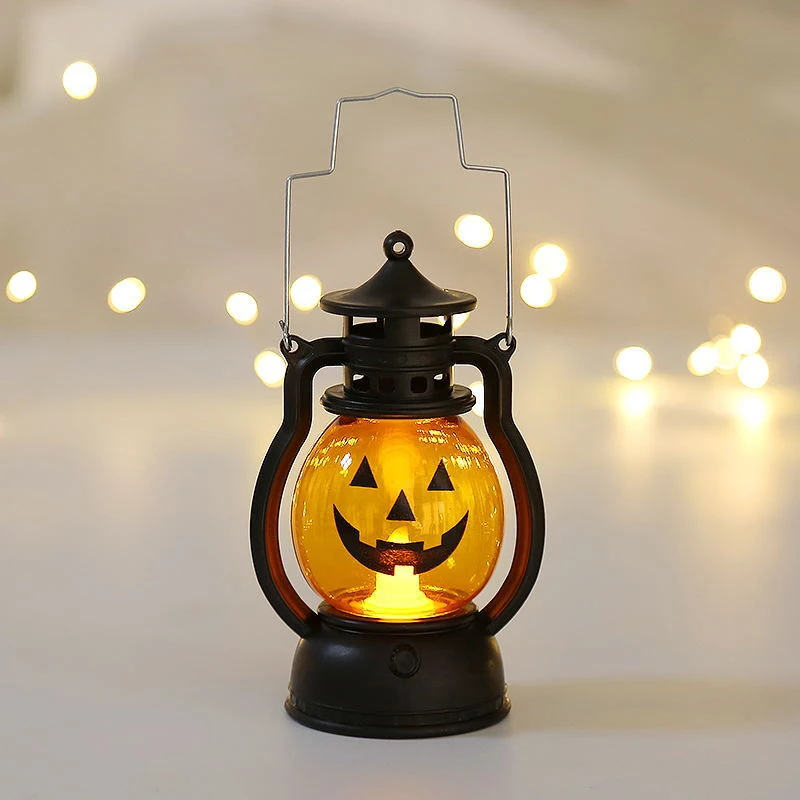 Vintage Style LED Pumpkin Lantern for Indoor and Outdoor Halloween Decor