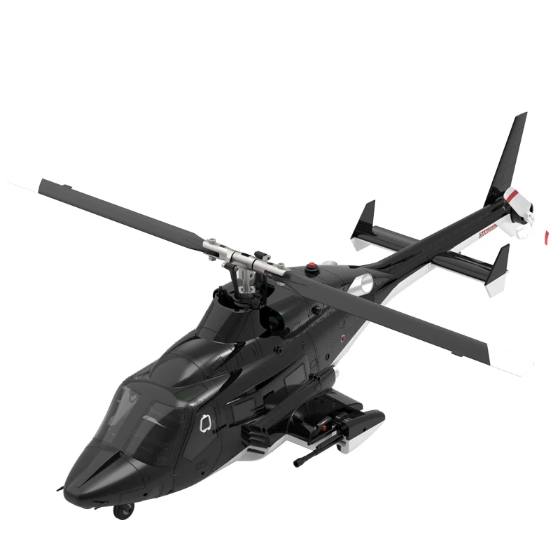 YUXIAGN F02V 에어울프 2.4G 6CH 6G 3D 에어로바틱 비행 듀얼 브러시리스 모터 1:34 스케일 플라이바리스 RC 헬리콥터