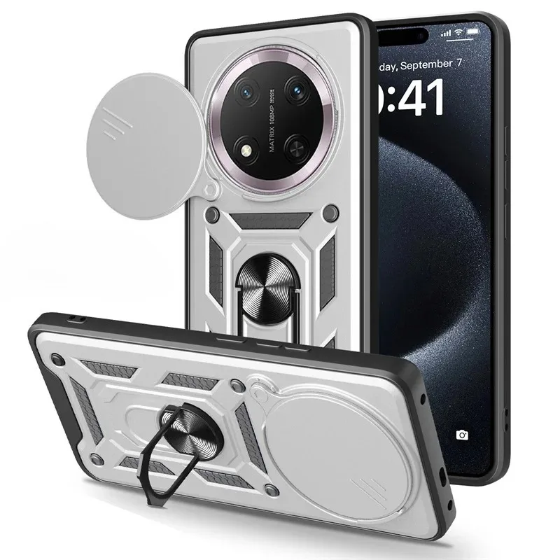 Military Armor Shockproof Case with Ring Stand Holder and Protective Cover