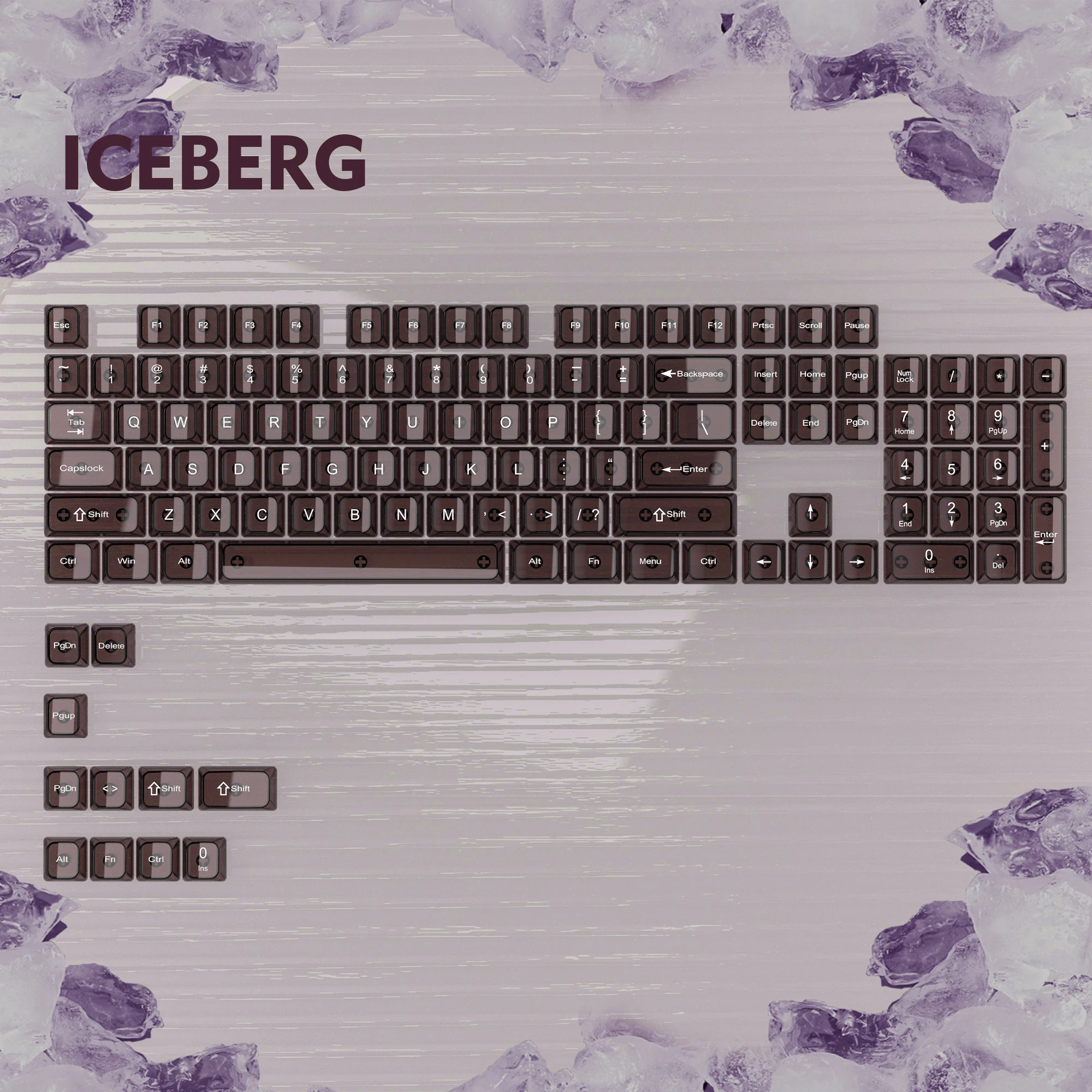 FANGCHENG Keycaps 104 Keycaps Doorschijnend PBT Voor Mechanisch Toetsenbord Rubber Keycaps Color Gold