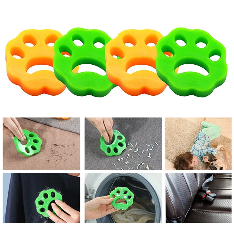 Pet Hair Remover Reusable Double Sided Silicone Clothes Sticker, pet hair brush