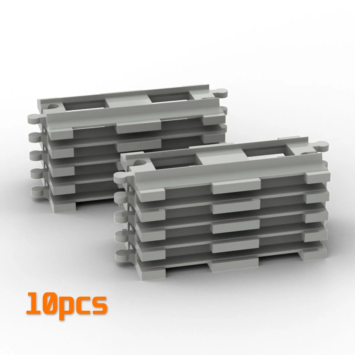 Big Building Block Light Gray Railroad Track Compatible Duplo Trains Parts kit Platform Curved Track Toy Set For Children's Gift — view 3