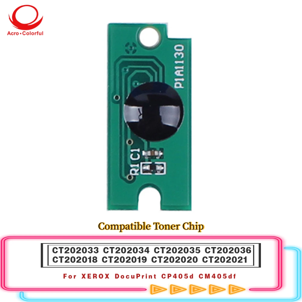 

5 комплектов CT202033 ct2034 ct2035 CT202036 чип сброса тонера, применяется к XEROX DocuPrint CP405d CM405df копировальный картридж для принтера