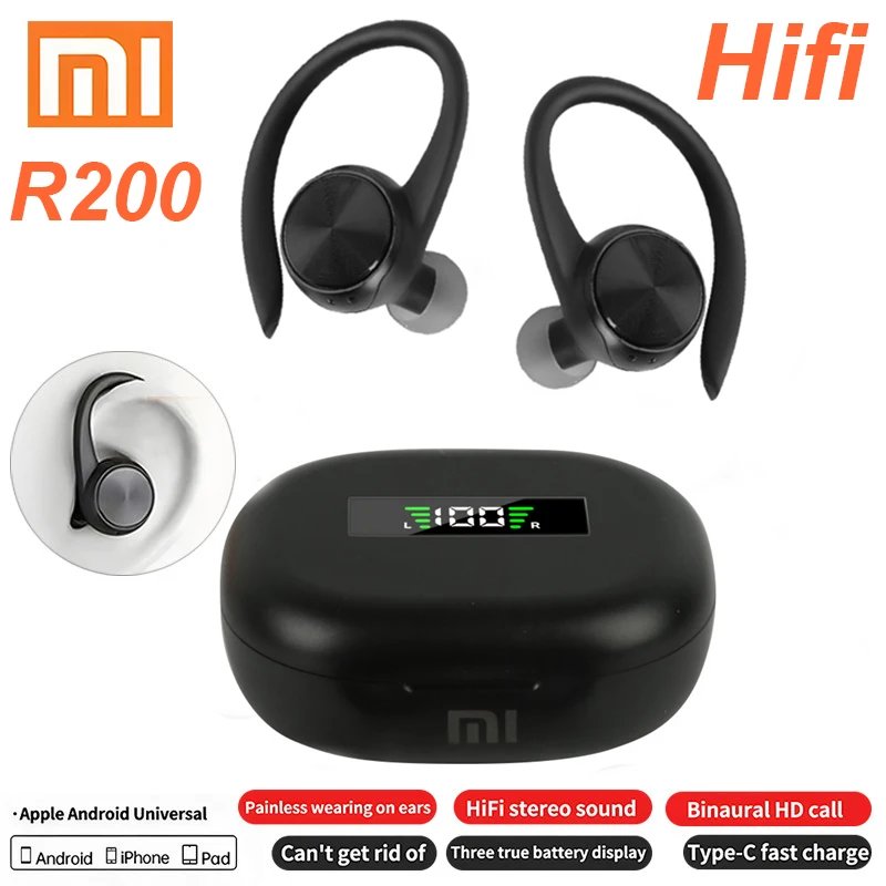 

Xiaomi Wireless Bluetooth Headset Ear R200 Wireless Sport Waterproof Headphone HiFi Stereo Music Earbuds TWS Headset With Mic