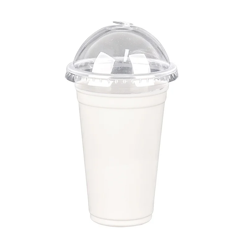 Disposable Transparent Plastic Cups Milk Tea Beverage Cups With Lids For Takeaway Outdoor Picnic Birthday Kitchen Part 50pcs