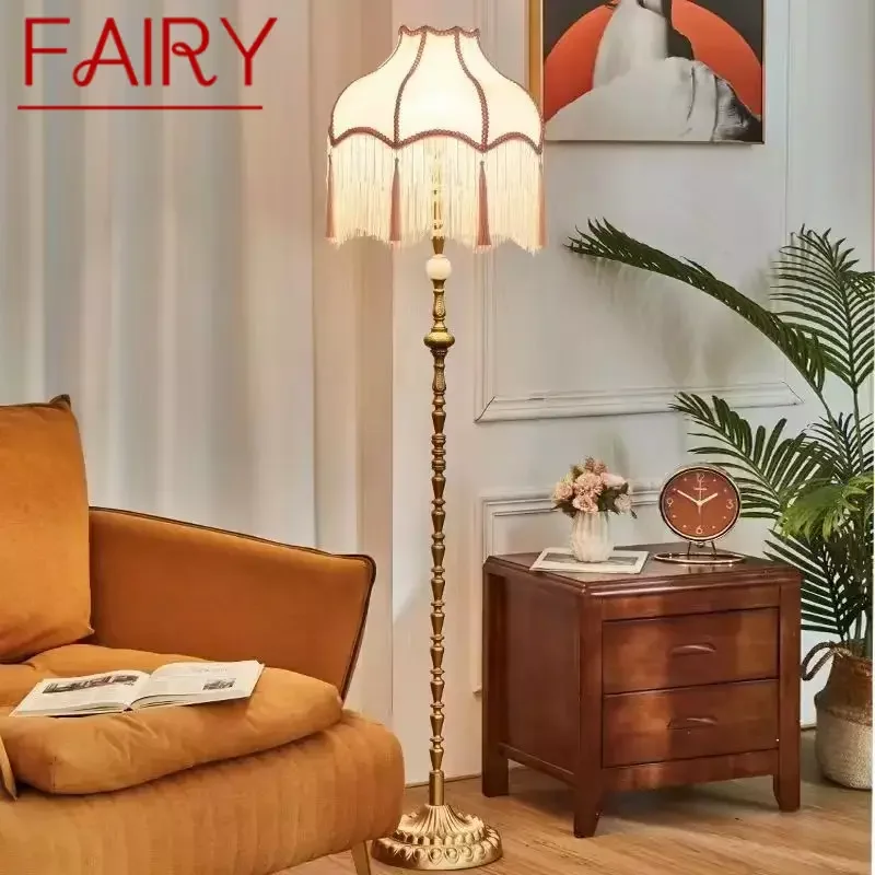 

FAIRY European Floor Lamp American Retro French Tassel Living Room Bedroom Villa Sofa Edge Originality Home Furnishings