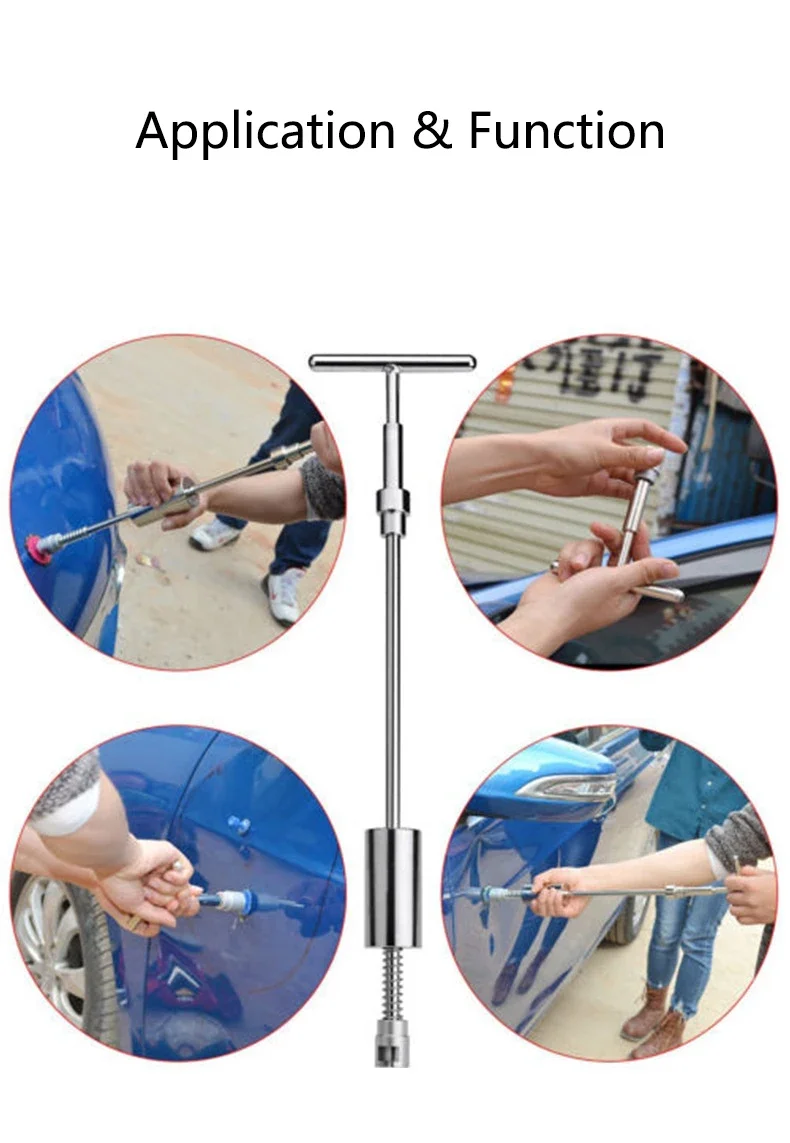 Universal Auto Dent Puller Metall T Dent Reparatur Werkzeug Auto Reparatur Blech Kit Rutsche Hammer Reverse Hammer Kleber + 18 stücke Kleber Ziehen – Detail 5