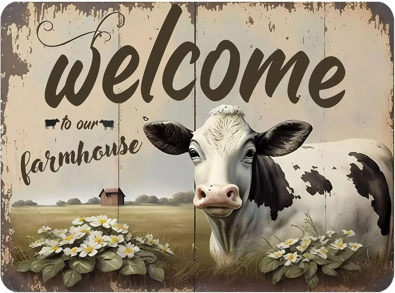 

Сельская ферма, металлический знак, винтажный стиль, Настенный декор для фермерского дома, подарок 12x8 дюймов