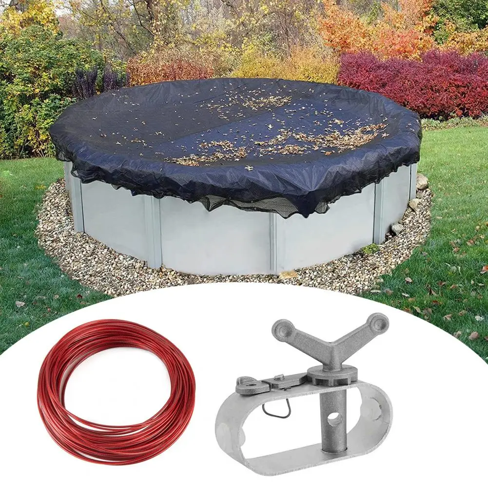 Cable Winch Tightener Rope Swimming Pool Winch Pool Cover Mini Steel ...