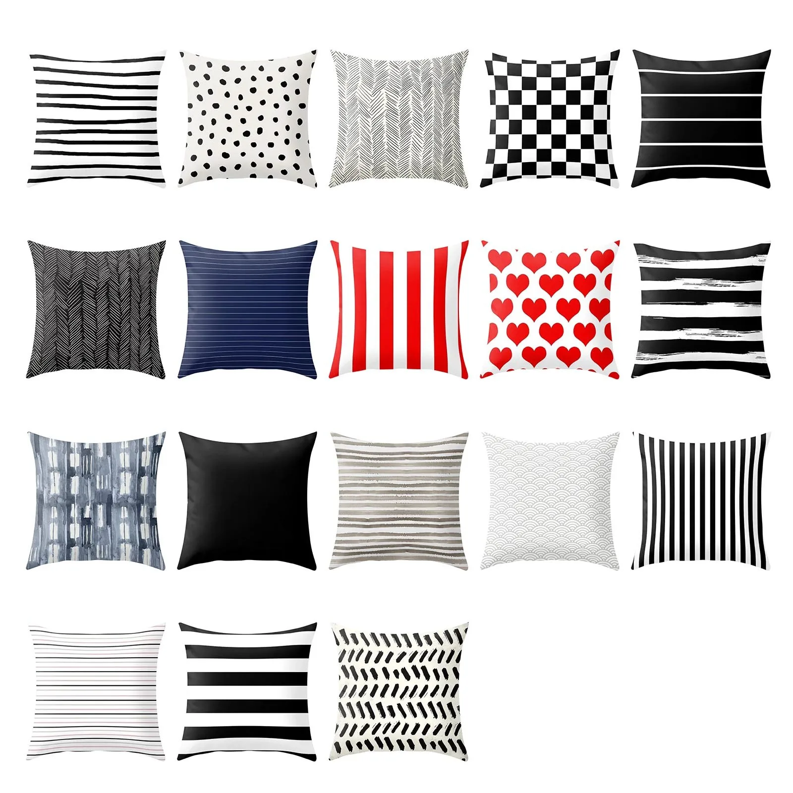 1PC Modern Simple Design Pillowcase Home Decorative Square Cotton