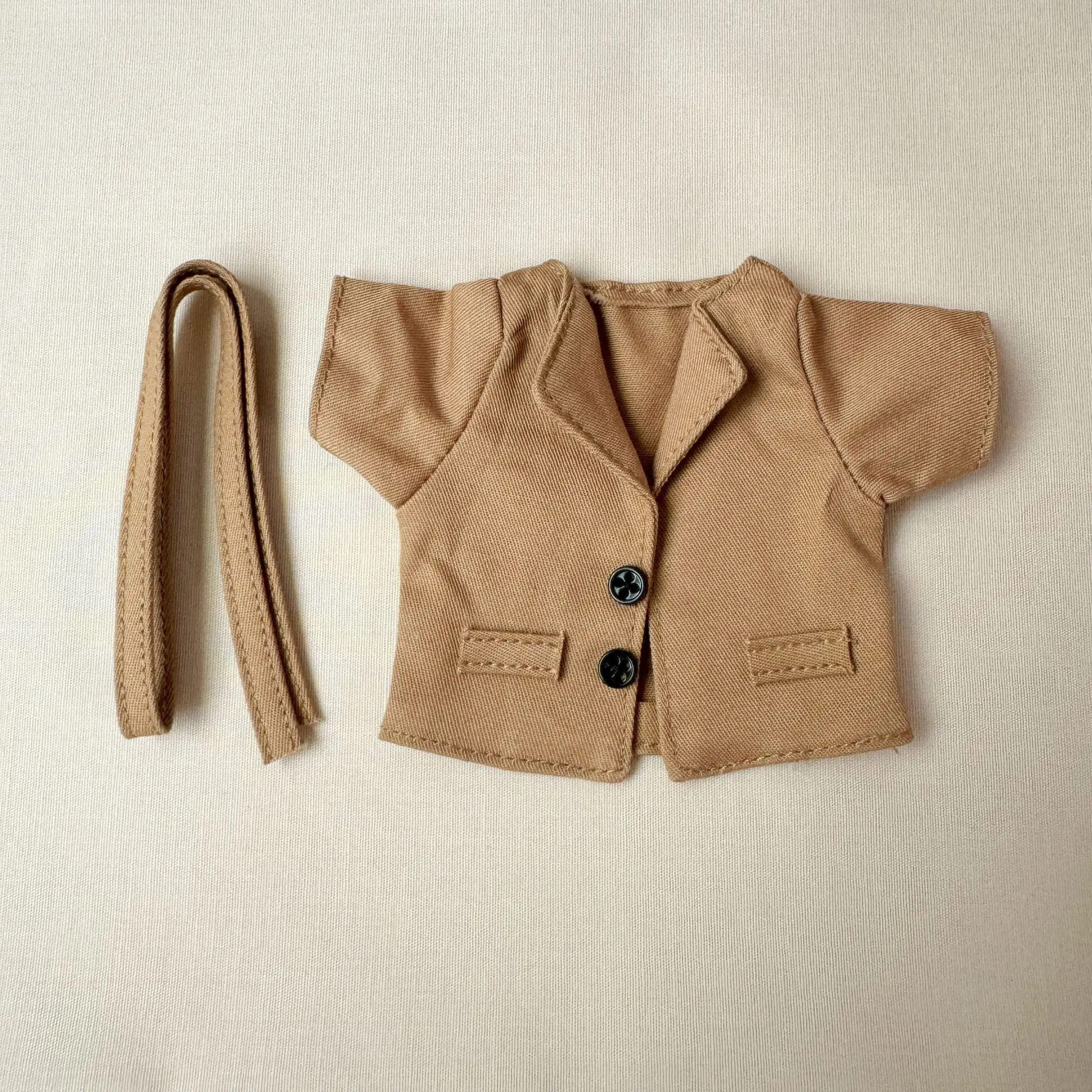 Labubu Doll Clothes: 15/17CM Spring/Autumn Trench Coat with Belt