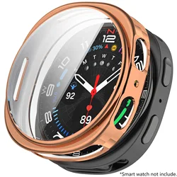 Enhanced TPU Protective Bumper Shell for Smartwatch - Soft, Hollow - Out Design, Watch Cover Accessory (Rose Gold - 40mm)