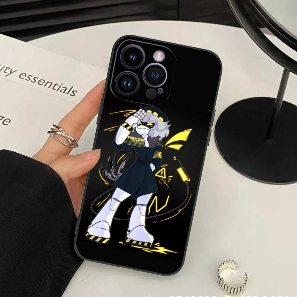 Sleek Black Soft Phone Cover - Murder Drones Design