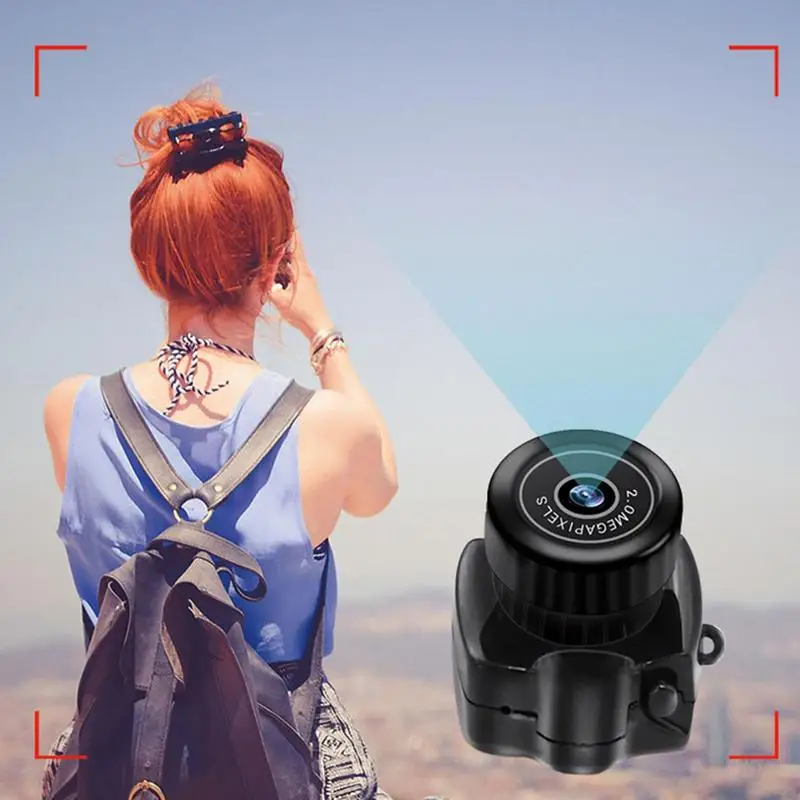 충전식 HD 카메라 DV, DVR 미니 Y2000, 인터넷 채팅 스포츠 캠코더, 640P480P, 걸이식 스트랩 포함, 초급 친구
