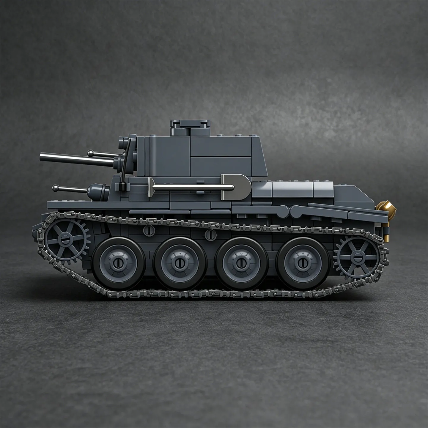 제2차 세계대전 당시 독일군 PZ.Kpfw. 38(T) 경전차 조립 블록, 타이거 II 탱크 장난감, 팬더 탱크 모델