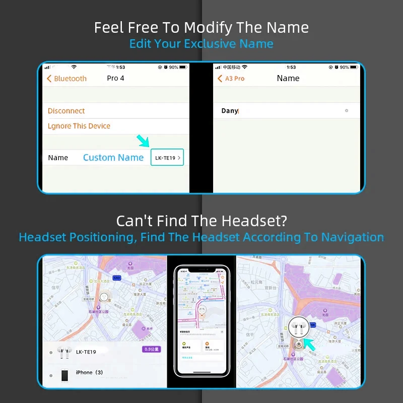 Airs Pro casques sans fil Bluetooth écouteurs TWS écouteurs avec fenêtre Pop-up Siri étanche positionnement contrôle tactile pour Ios 2