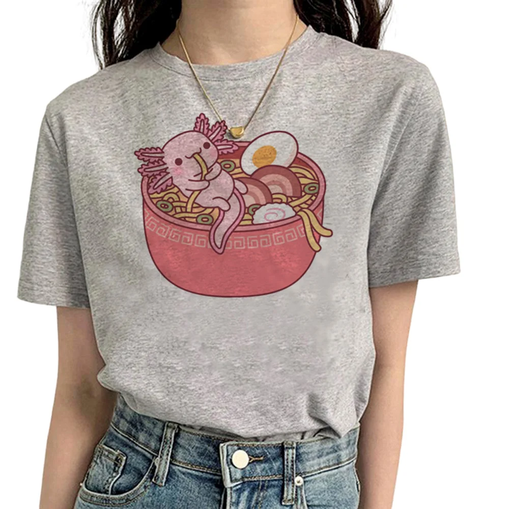 

Axolotl tshirt women funny t-shirts female manga comic anime clothes