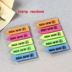 Colorful Transparent Sticky Note Index Labels for Office and School Supplies (1 strip random)