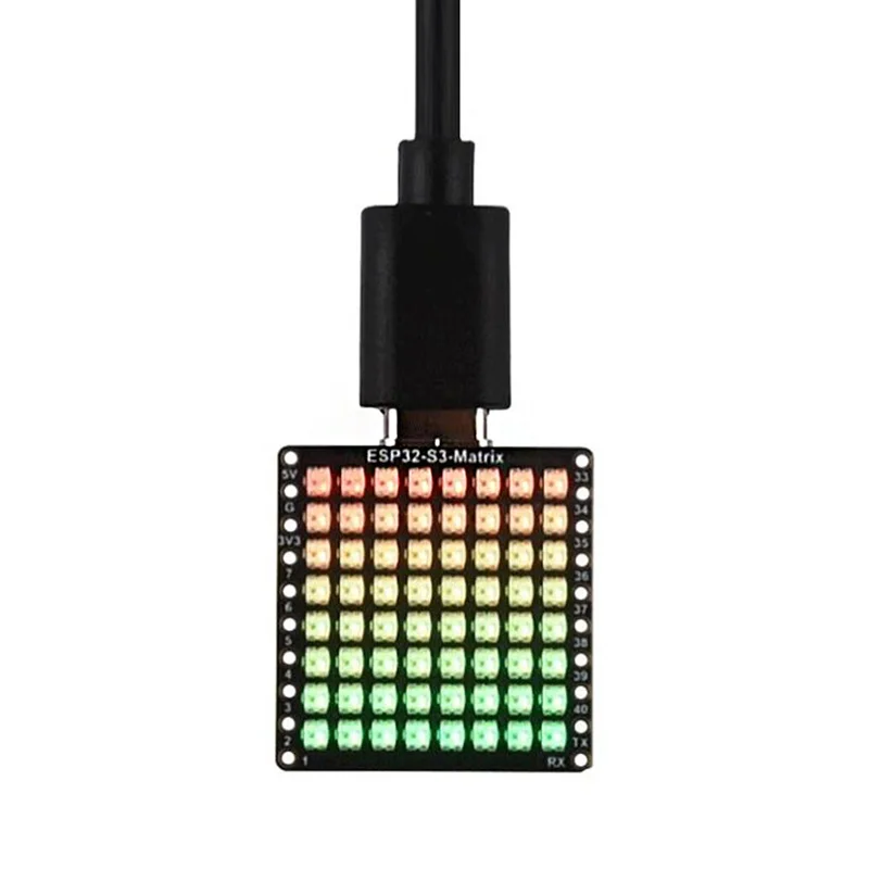 Development Board ESP32 Development Board ESP32-S3 Matrix 8x8 RGB-LED-WiFi Bluetooth With QST Attitude Gyro Sensor QMI8658C
