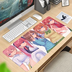 The Quintessential Quintuplets alfombrilla de ratón de gran tamaño, de goma Natural, para PC, juegos de ordenador, alfombrilla de escritorio, borde de bloqueo para CSGO