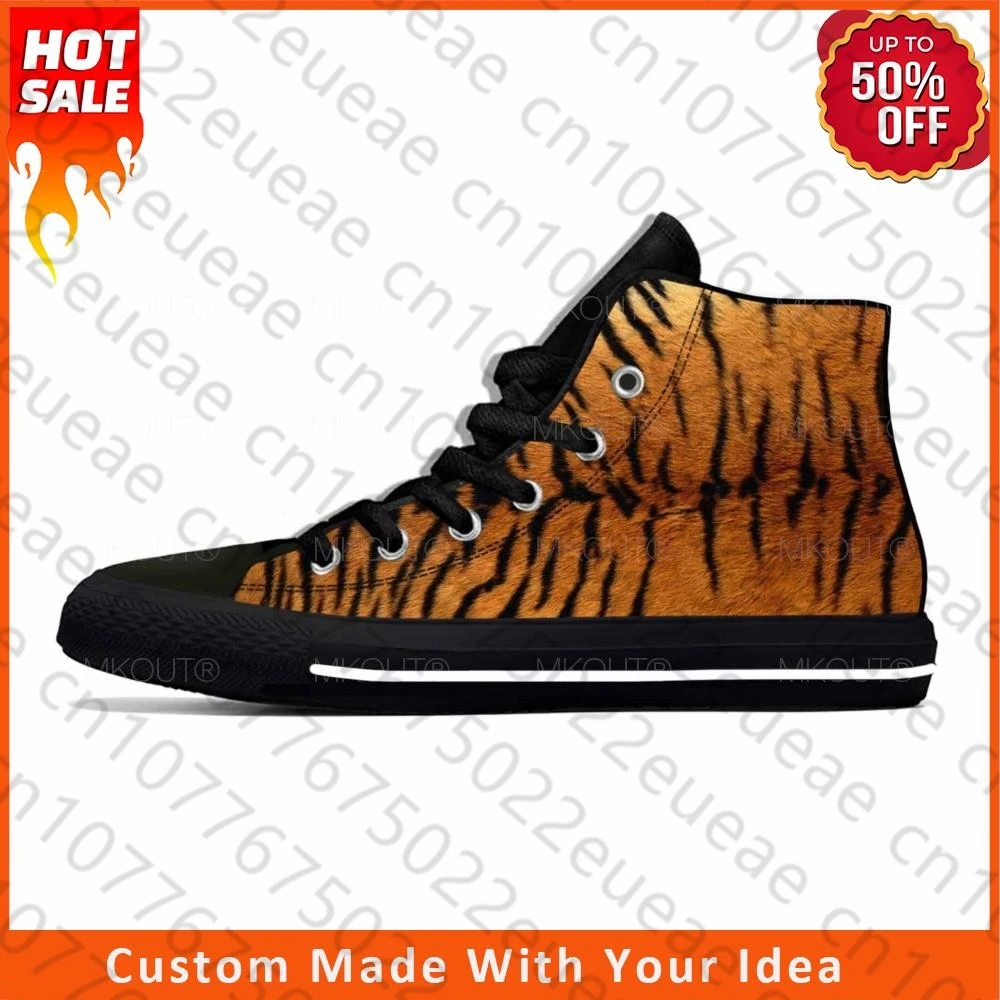 Animal Tiger Stripes Pattern Estetica Fashion Casual Cloth Shoes High Top Confortevole Traspirante Stampa 3D Uomo Donna Sneakers