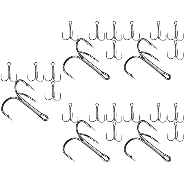 25 Db Kültéri Horgok Horgászat Fémhármas Hordozható Édesvízi Sósvíz Többcél