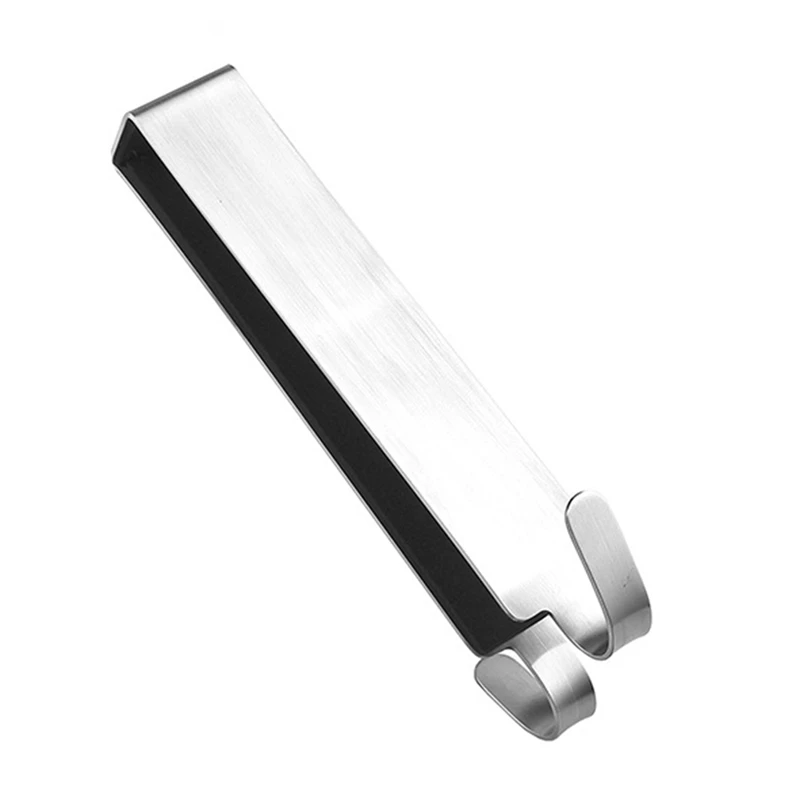 

AT14 2 Pieces Of Stainless Steel Glass Door Rear Hook Back-Mounted Nail-Free Bathroom Glass Door Double-Sided Hook