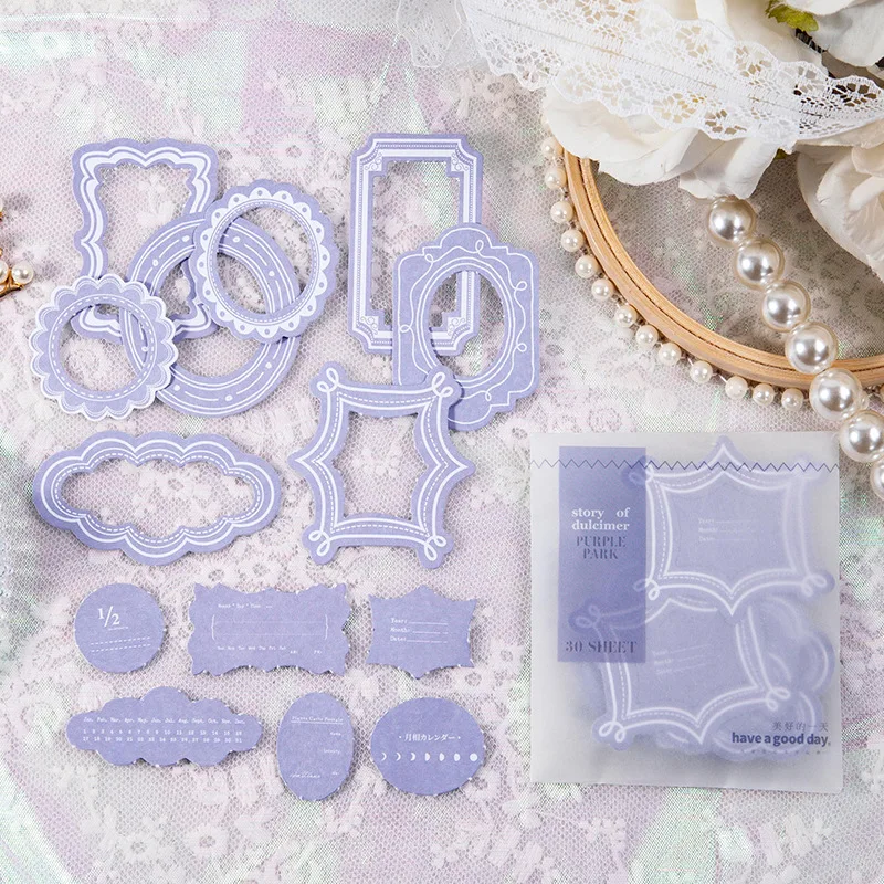 

30pcs/lot Memo Pads Material Paper Double Sheng Story Junk Journal Scrapbooking Cards Retro Background Decoration Paper