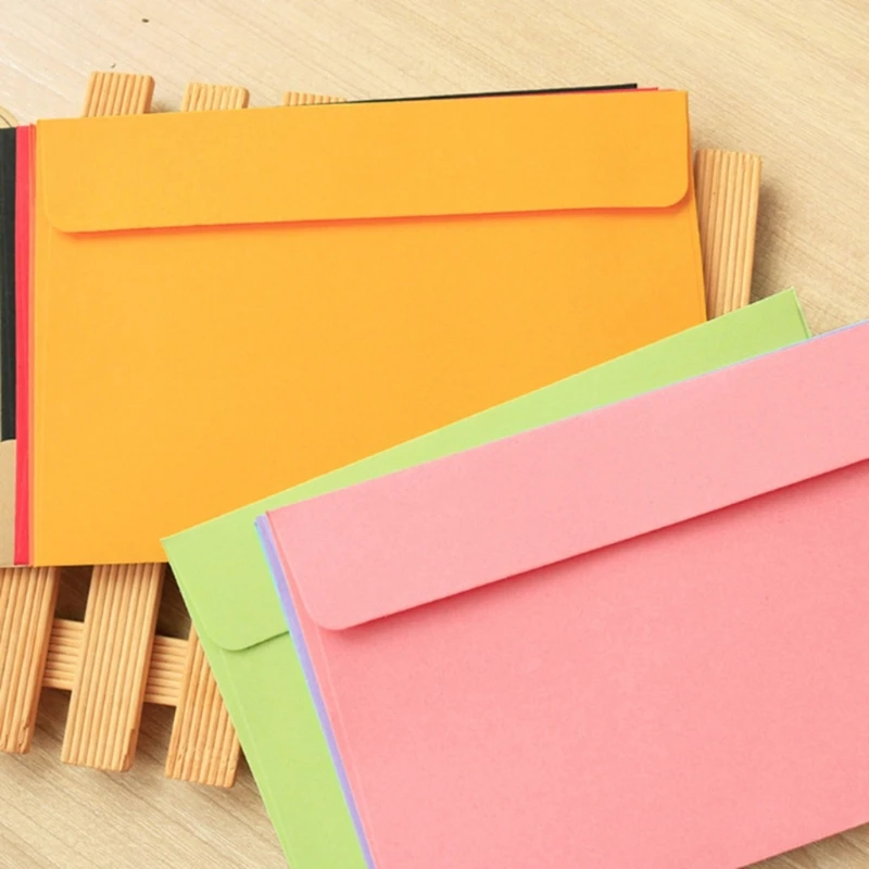Kraft Paper Envelopes Mailing Envelopes 10 Sheets Vintage Envelopes Set for A6 Papers Wedding Invitation Letter Stationery Paper Bag Wedding Gift Paper Bag