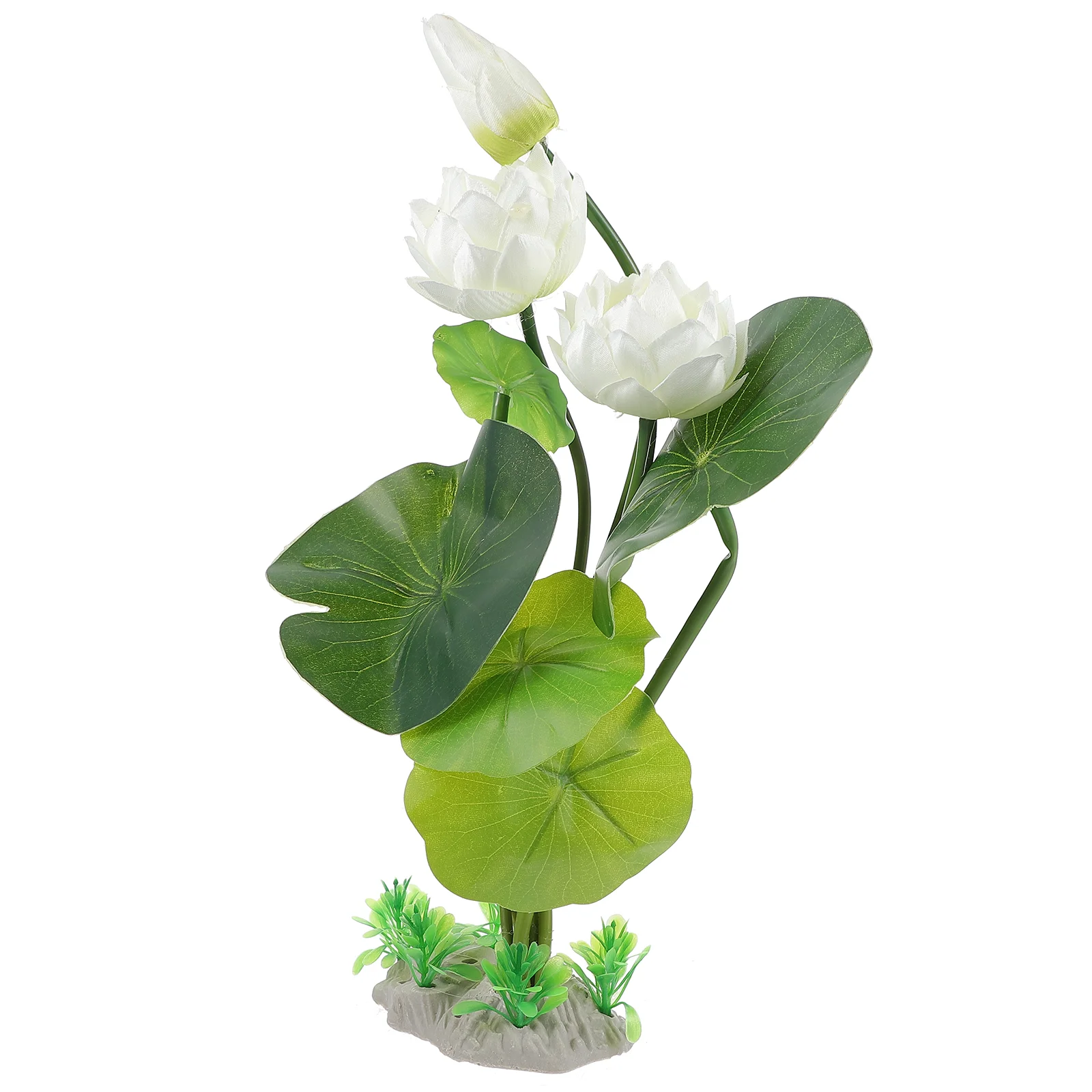 

Artificial Lotus Flowers Fish Tank Water Lily Aquarium Landscape Lotus Simulated Lotus Ornament Plastic Aquatic Plants Aquarium