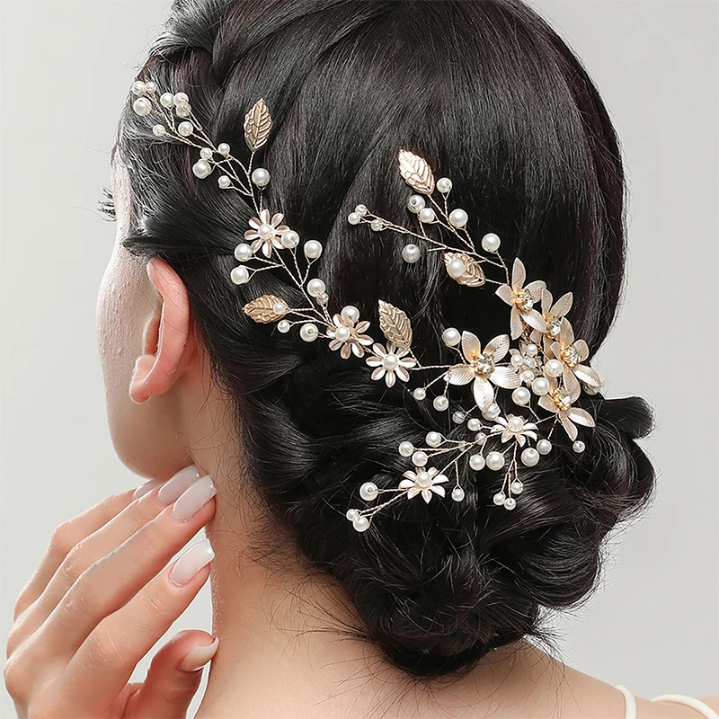 

Crystal Wedding Hair Combs Miraculous Women Headbands Accessories Flower Bridal Headpiece Clip Bride Headdress Jewelry Gift