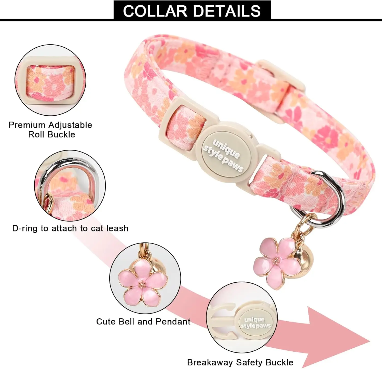 2-Pack Flower Breakaway Cat Collars 2