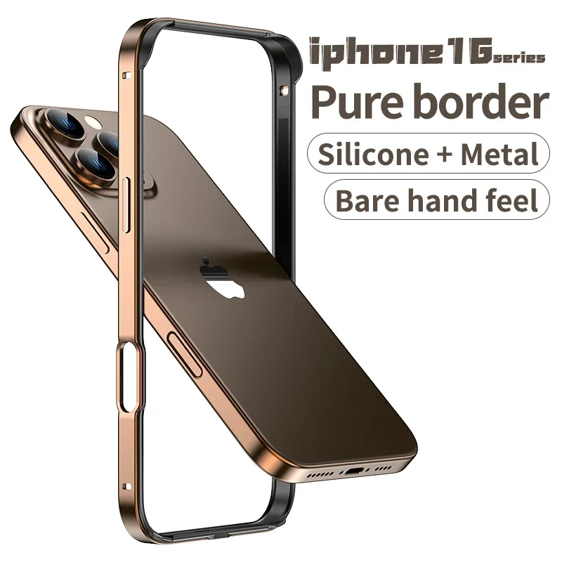 Enhanced Shockproof Metal Bumper Case with Silicone Frame and Alloy Design
