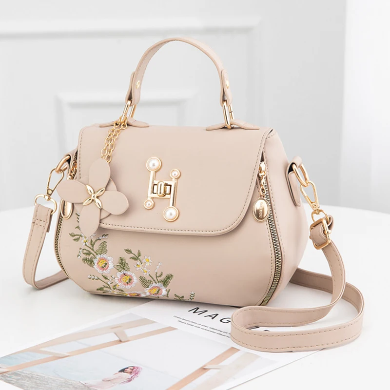 حقيبة يد مطرز من الجلد الصناعي للنساء ، حقيبة كروس...