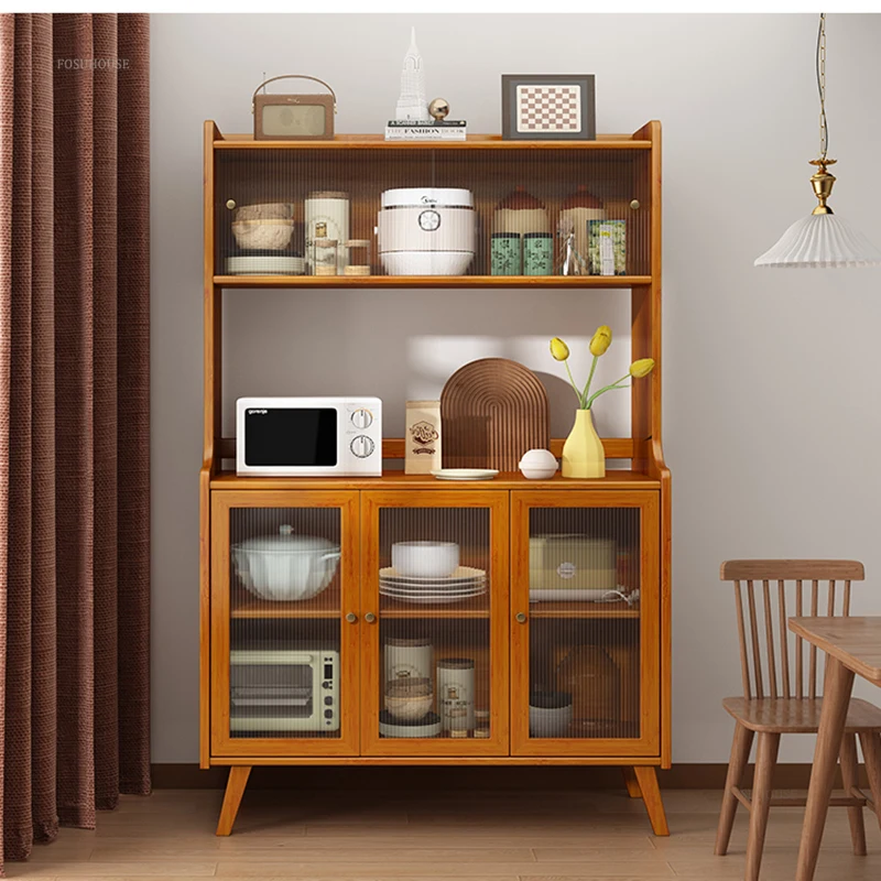 New Chinese Style Bamboo Sideboard for Entrance Hall with Drawer Kitchen Cabinets Simple Creative Design Cabinet for Dining Room